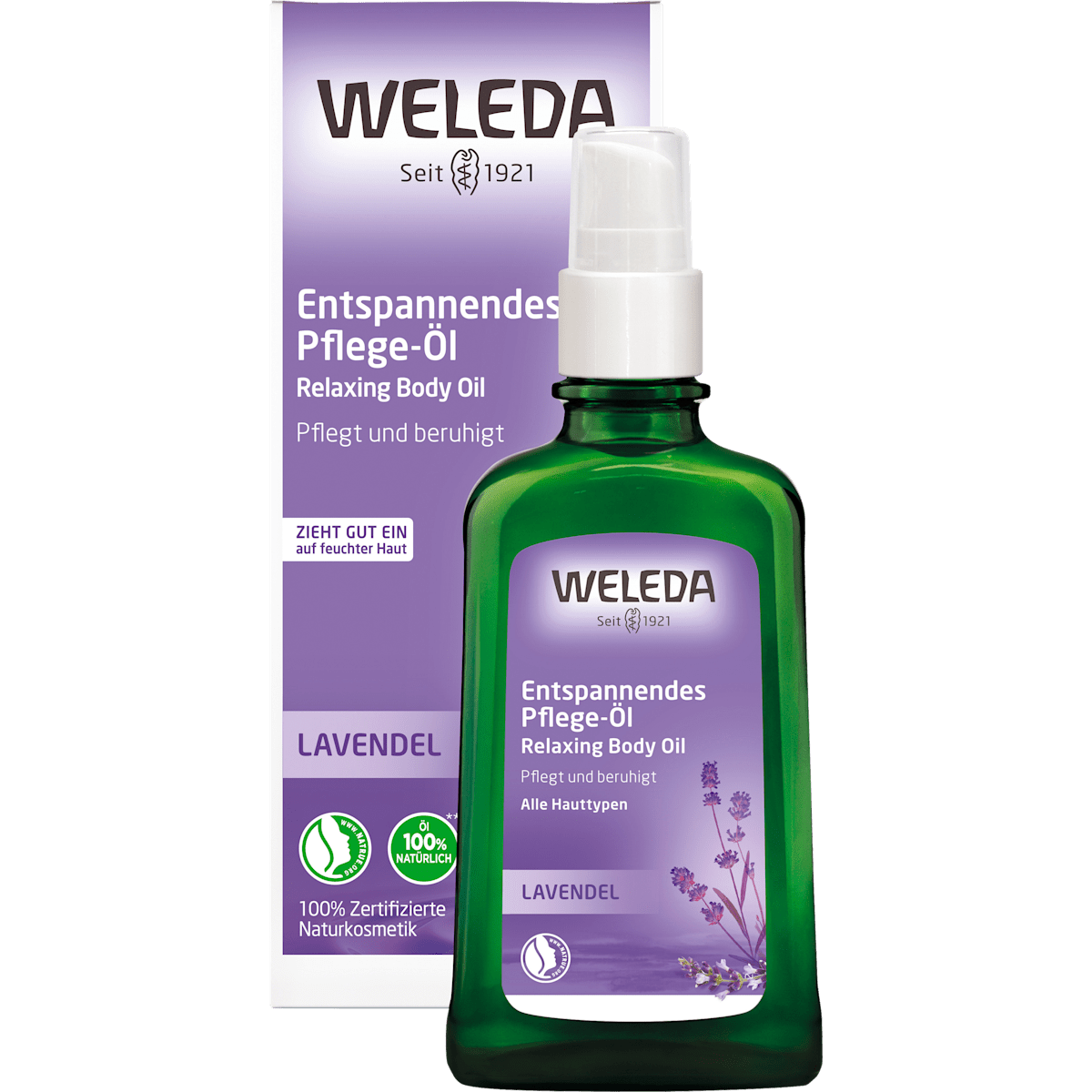 Körperöl Lavendel - Entspannungs - Öl, 100 ml - VivaVoss