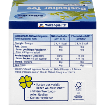 Kräutertee, Basischer Tee (12 Beutel), 21,6 g - VivaVoss