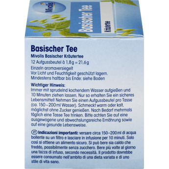 Kräutertee, Basischer Tee (12 Beutel), 21,6 g - VivaVoss