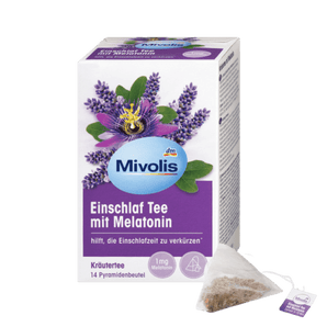Kräutertee, Einschlaf Tee mit Melatonin ,14 Beutel, 28 g - VivaVoss