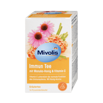 Kräutertee, Immun Tee mit Manuka - Honig & Vitamin C (14 Beutel), 28 g - VivaVoss