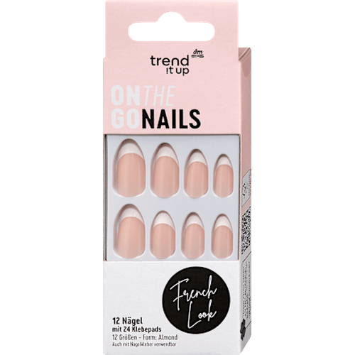 Künstliche Nägel On the Go Nails French Look, 12 St