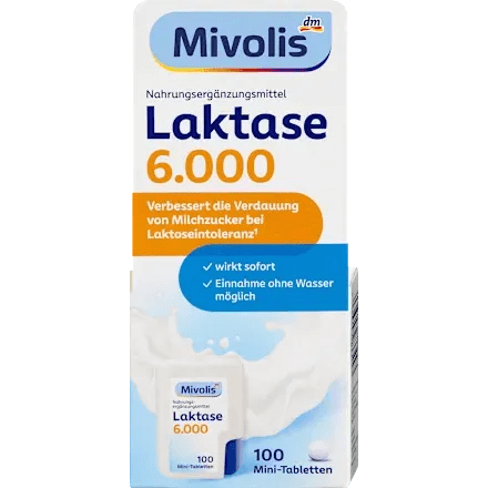 Mivolis Laktase 6.000 Mini Tabletten 100 St, 8 g – Magen & Verdauun image_position | VivaVoss