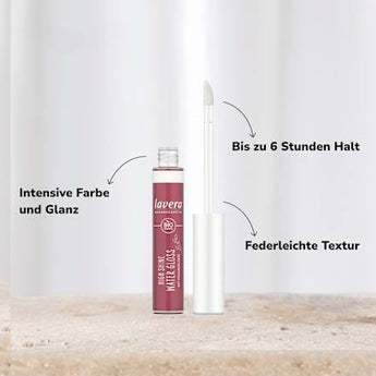 Lipgloss High Shine Water 02 Hot Cherry lavera NATURKOSMETIK