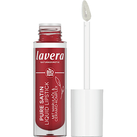 Lippenstift Liquid Pure Satin 01 Poppy Red lavera NATURKOSMETIK