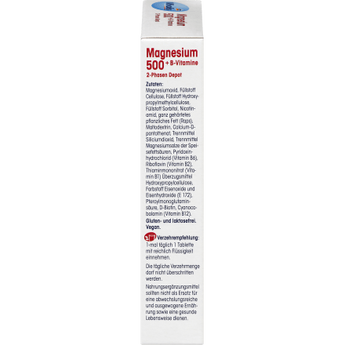 Magnesium 500 + B - Vitamine 2 - Phasen Depot, Tabletten 30 St., 45 g - VivaVoss