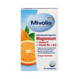Magnesium + Vitamin C + Vitamin B6 + B12, Lutschtabletten, 30 St., 45 g - VivaVoss