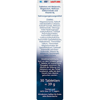 Melatonin + Magnesium 400 30 pcs, 39 g - VivaVoss