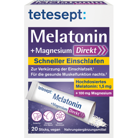 Melatonin Magnesium Direkt Sticks 20 St, 36 g - VivaVoss