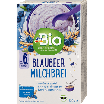 Milchbrei Blaubeere ab 6.Monat, 250 g - VivaVoss