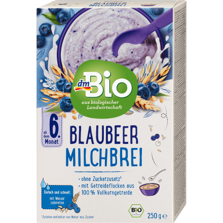 Milchbrei Blaubeere ab 6.Monat, 250 g - VivaVoss