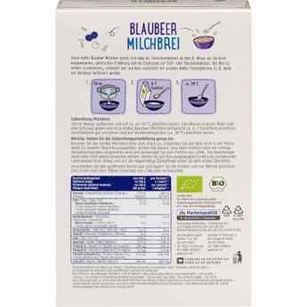 Milchbrei Blaubeere ab 6.Monat, 250 g - VivaVoss