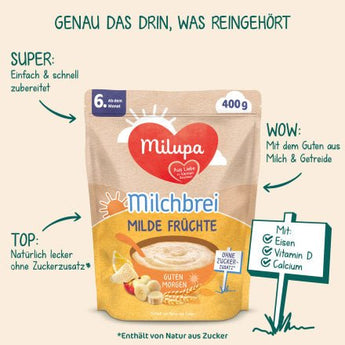 Milchbrei Milde Früchte Guten Morgen ab dem 6. Monat, 400 g - VivaVoss