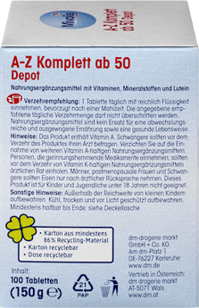 A-Z Komplett Depot ab 50, Tabletten, 100 St Mivolis
