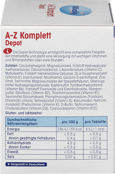 A-Z Komplett Depot, Tabletten, 100 St. Mivolis