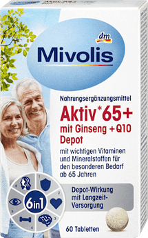 Aktiv 65+ mit Ginseng + Q10 Depot 60 St Mivolis