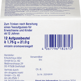 Arzneitee, Magen & Darm Tee (12 Beutel) Mivolis