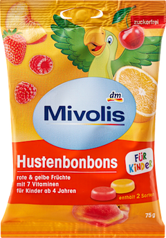 Bonbon, Rote & Gelbe Früchte für Kinder, zuckerfrei Mivolis