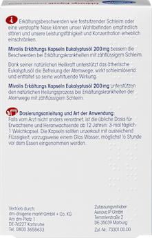 Erkältungskapseln Eukalyptusöl Mivolis