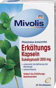 Erkältungskapseln Eukalyptusöl Mivolis
