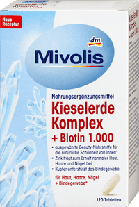 Kieselerde Komplex + Biotin 1.000 Tabletten 120 St Mivolis
