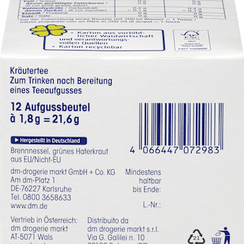 Kräutertee, Basischer Tee (12 Beutel) Mivolis