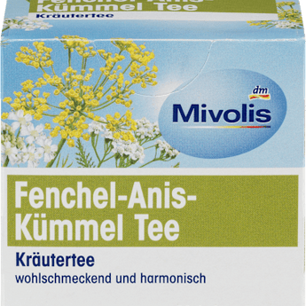 Kräutertee, Fenchel-Anis-Kümmel Tee (12 Beutel)  Mivolis