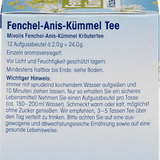 Kräutertee, Fenchel-Anis-Kümmel Tee (12 Beutel)  Mivolis