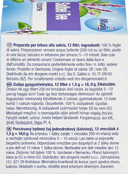 Kräutertee, Salbei Tee (12 Beutel) Mivolis