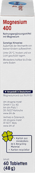 Magnesium 400 Tabletten 60 St Mivolis