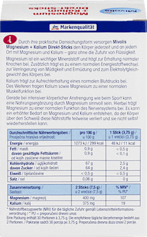 Magnesium + Kalium Direkt-Sticks 30 St Mivolis