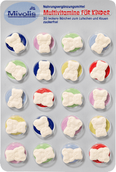 Multivitamine für Kinder, Kautabletten 20St. Mivolis