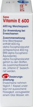 Sano Vitamin E 600, Weichkapseln Mivolis