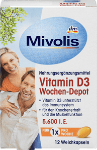 Vitamin D3 5600 I.E. Wochen-Depot Weichkapseln 12 St. Mivolis