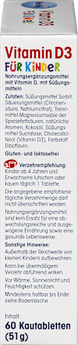Vitamin D3 für Kinder, Kautabletten 60 St. Mivolis