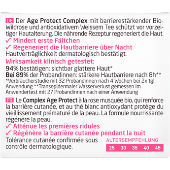 Nachtcreme glättend Wildrose & weißer Tee, 40 ml - VivaVoss