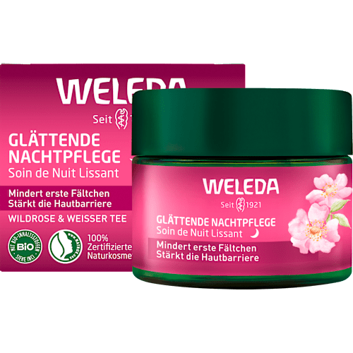Nachtcreme glättend Wildrose & weißer Tee, 40 ml - VivaVoss