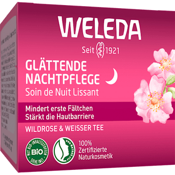 Nachtcreme glättend Wildrose & weißer Tee, 40 ml - VivaVoss