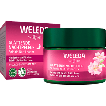 Nachtcreme glättend Wildrose & weißer Tee, 40 ml - VivaVoss