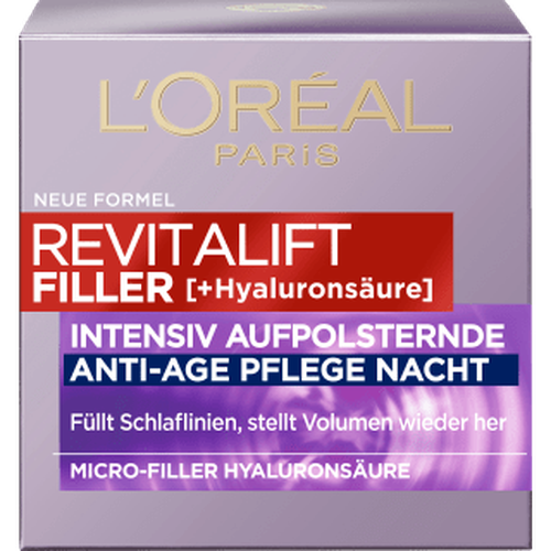 Nachtcreme Revitalift Filler, 50 ml Anti Age by L'ORÉAL PARIS – Available at VivaVoss