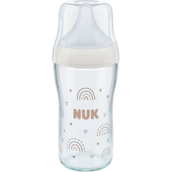 NUK Babyflasche aus Glas Perfect Match, weiß, ab 3. Monat, 230 ml, 1 St - VivaVoss