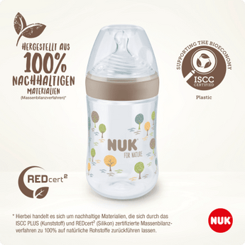 NUK Babyflasche for Nature, braun, 0 - 6 Monate, 260ml, 1 St - VivaVoss