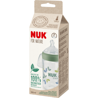 NUK Babyflasche for Nature, grün, 0 - 6 Monate, 260ml, 1 St - VivaVoss