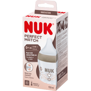 NUK Babyflasche Perfect Match, braun, 0 - 6 Monate, 150ml, 1 St - VivaVoss