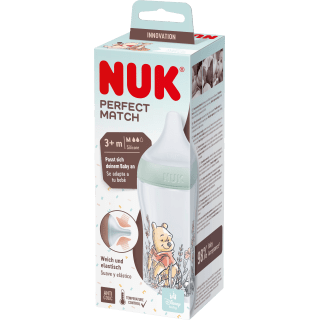 NUK Babyflasche Perfect Match Winnie Pooh, mint, ab 3 Monaten, 260 ml, 1 St - VivaVoss