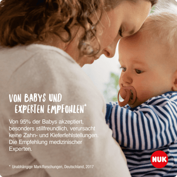 NUK Schnuller for Nature Latex, grün/beige, Gr.2, 6 - 18 Monate, 2 St - VivaVoss