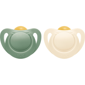 NUK Schnuller for Nature Latex, grün/beige, Gr.2, 6 - 18 Monate, 2 St - VivaVoss