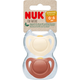 NUK Schnuller for Nature Latex, rot/beige, Gr.1, 0 - 6 Monate, 2 St - VivaVoss