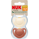 NUK Schnuller for Nature Latex, rot/beige, Gr.1, 0 - 6 Monate, 2 St - VivaVoss