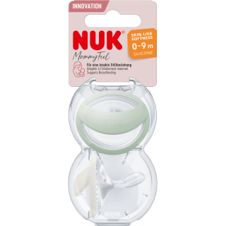 NUK Schnuller Mommy Feel Silikon, mint/weiß, Gr.1 , 0 - 9 Monate, 2 St - VivaVoss